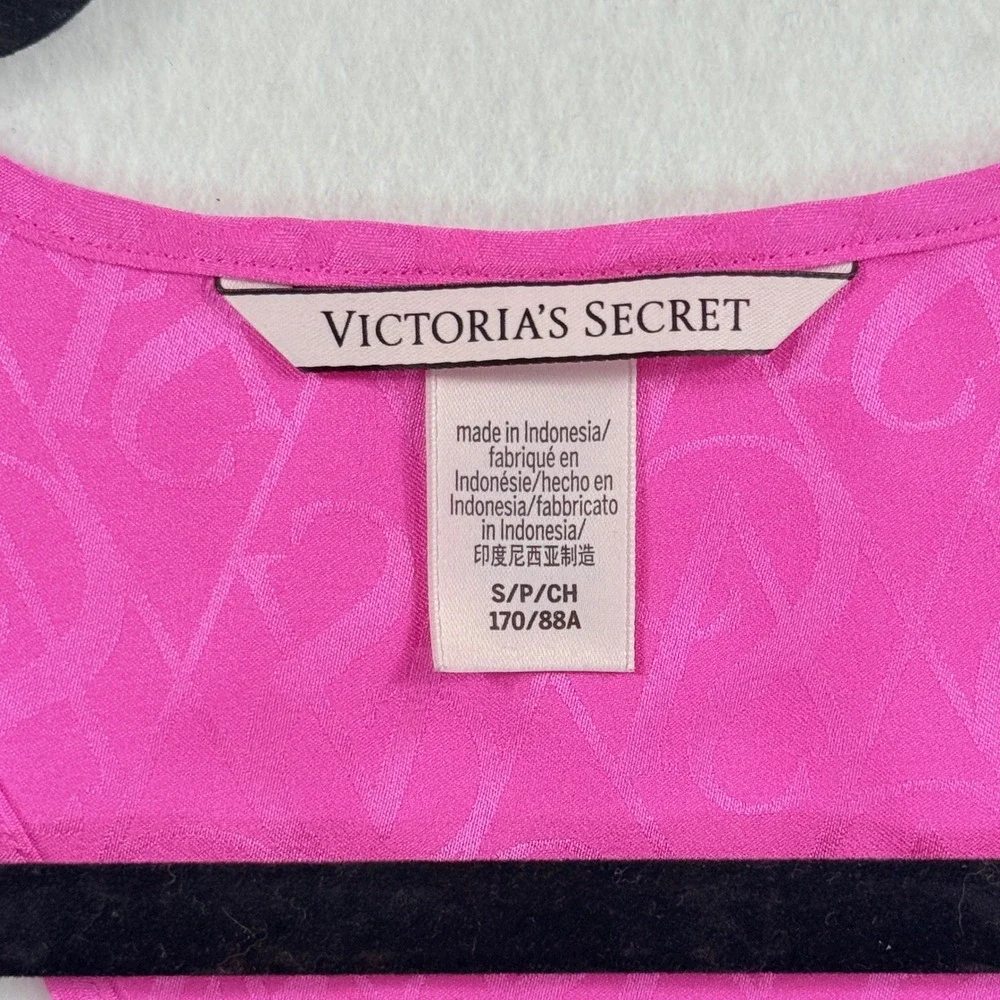 Victoria Secret Tank Top Womens Small Pink Logo Racerback Barbiecore Coquette